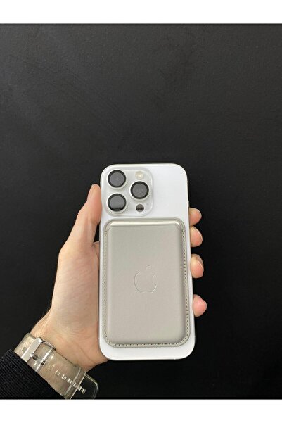 TEKNOLABTR Magsafe Mıknatıslı Kartlık Deri Cüzdan Kartlık Tüm Telefon Modelle...