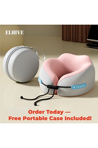 choice2 وسائد رقبة من الإسفنج المرن على شكل حرف U باللون الوردي وسادة سفر ناع...