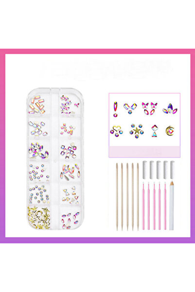 Choice1 12 Grids crystal ab Professional Tooth Gem Kit DIY Crystals Jewelry K...