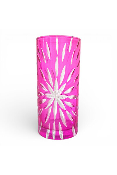 Sudedi Home Hand-Cut Pink Glass Presentation and Coffee Side Glass (1 Piece)