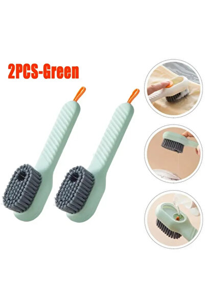 Choice4 2pcs-green Fashion Multifunction Shoe Brush Soft Bristled Liquid Fill...