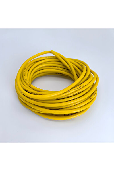 Choice64 سلك كهربائي سيليكوني أصفر بطول 5 أمتار، مقاس 16 AWG، متوفر بأحجام 14...