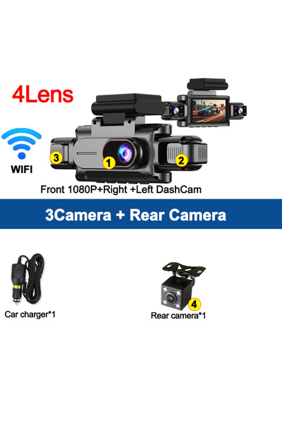 Choice3 كاميرا NONE X236-WIFI-4CAM 360° أوتوماتيكية، مسجل فيديو بدقة 1080P، ع...