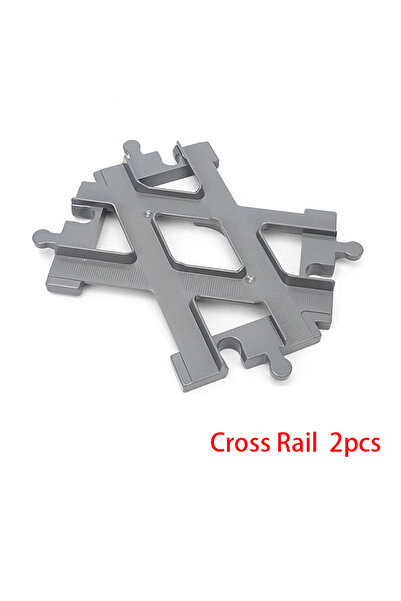 Choice12 سكة متقاطعة - قطعتان كبيرتان من طوب البناء الأسود، قطع تقاطع مسارات ...