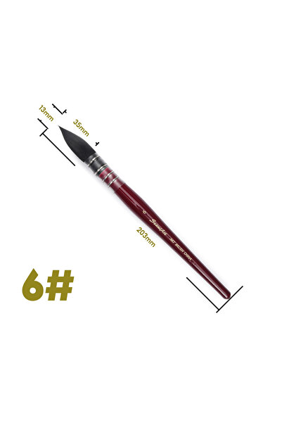 Choice7 فرشاة رسم يدوية احترافية رقم 6، قلم فرشاة ألوان مائية احترافي للرسم ب...