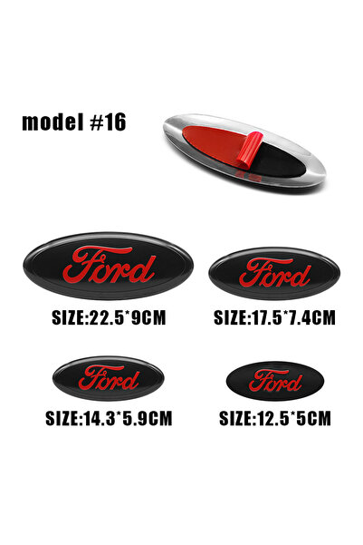 Choice21 شعار فورد 16، مقاس 12.5 × 5 سم، للشبك الأمامي وشعار صندوق السيارة ال...
