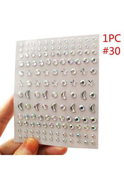 Choice6 1pcs color30 3D Eyes Face Makeup Temporary Tattoo Self Adhesive Beaut...