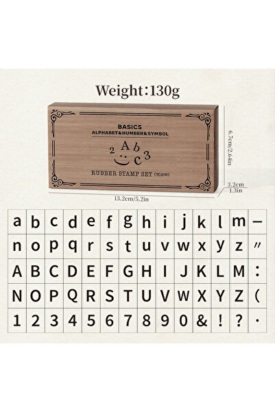 choice2 مجموعة طوابع الحروف والأرقام الخشبية من بي جورنال جو، 70 قطعة، مناسبة...