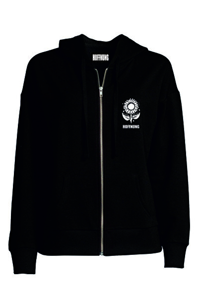 HOFFNUNG Unisex Cotton Oversize "Sun Flower" Printed Hooded Collar Comfortabl...