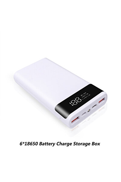 Choice3 kebidumei white 5V 6x18650 DIY 18650 Power Bank Case External 5V USB ...