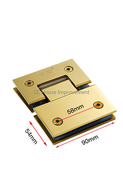 Choice1 مشبك تثبيت زجاجي ذهبي بزاوية 90/180 درجة، مفصل باب دش، مصنوع من الفول...