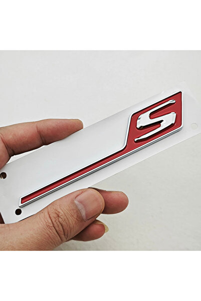 Choice1 شعار S ثلاثي الأبعاد جديد باللون الأحمر والفضي مصنوع من مادة ABS، مطل...