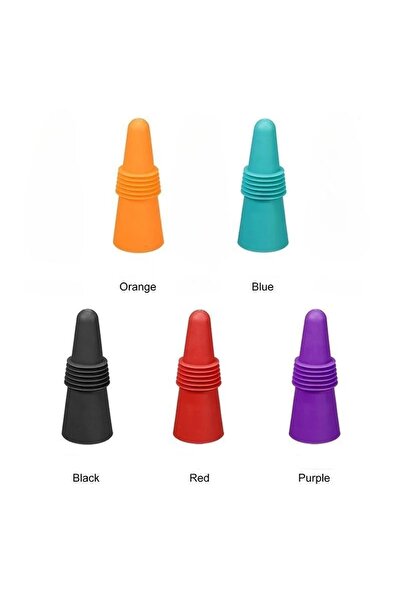 Choice5 مجموعة من 5 قطع من أغطية زجاجات النبيذ والمشروبات المصنوعة من السيليك...