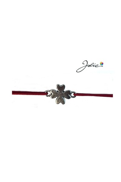 Flippy Βραχιόλι με Μεταλλικό Μενταγιόν, Jolie, Κόκκινο Υφασμάτινο Κορδόνι, Σχ...