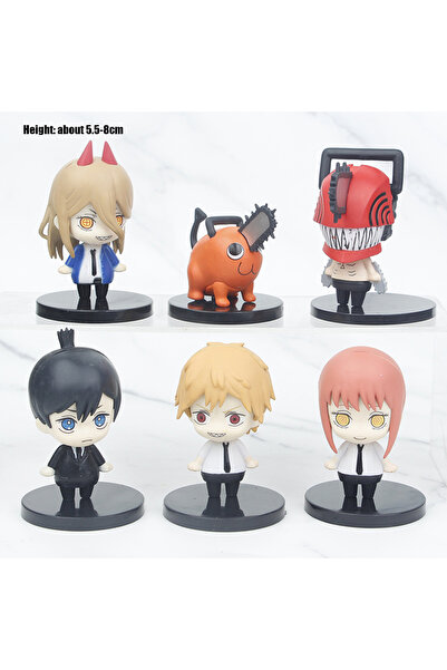 Choice3 مجموعة شخصيات أنمي رجل المنشار من بانداي DJR-6Pcs-C، مصنوعة من مادة P...