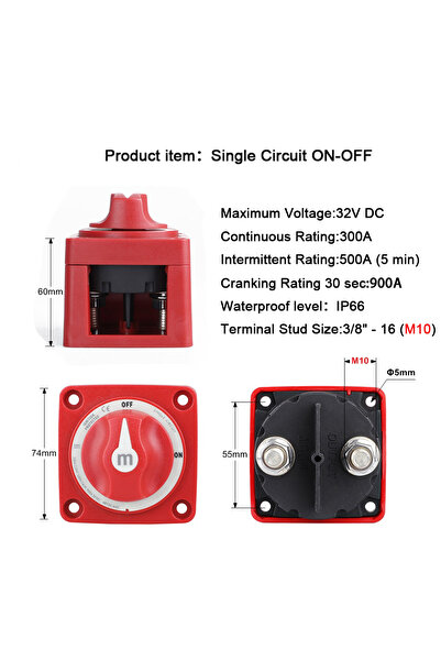 Choice مفتاح فصل البطارية مفرد الدائرة، مفرد أو رباعي الأوضاع، لقوارب بحرية م...