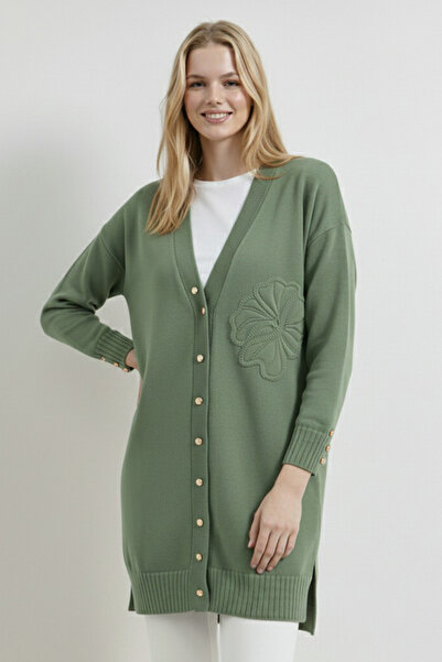 benguen Floral Patterned Cardigan N3302 Çağla