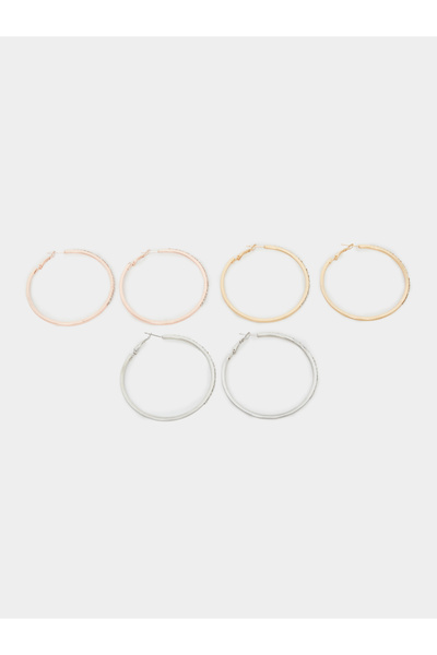Styli Pack of 3 - Multi-Tone Hoop Earrings