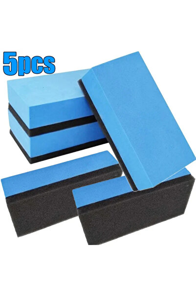 choice2 5 قطع من إسفنجات تلميع السيارات، فرشاة شمع، طلاء سيراميك، وسادات تطبي...