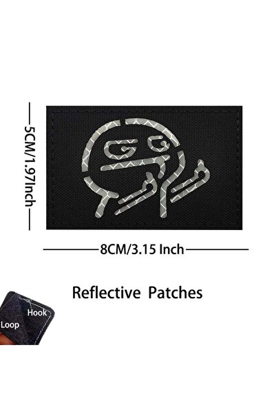 Choice9 شعار معنوي مقطوع بالليزر مقاس 21-أصبع-ب أبيض، رقعة قماشية عاكسة للأشع...