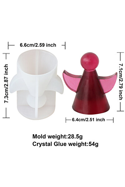 Choice3 قالب ملاك ثلاثي الأبعاد، 4 قوالب سيليكون لقلادة ملاك، قالب شمع على شك...