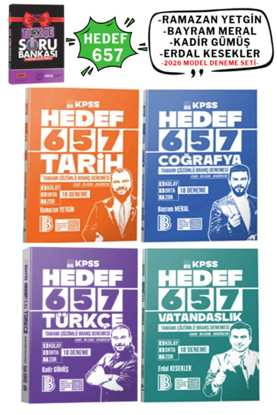 Yargı Yayınları Benim Hocam Yayınları 2026 KPSS HEDEF 657 Tarih+Coğrafya+Türk...