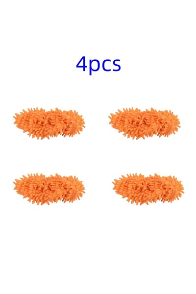 Choice22 Orange-4PCS 4/3/2/1PCS Multifunction Floor Dust Cleaning Slippers Sh...