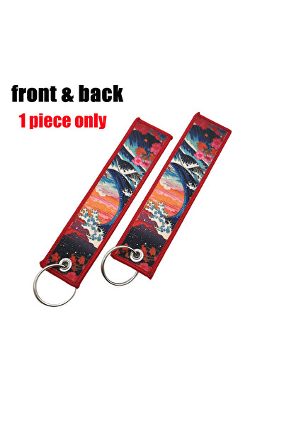Choice3 03 JDM Modification Culture Keychain Hokkaido waves Keyring Strip Clo...