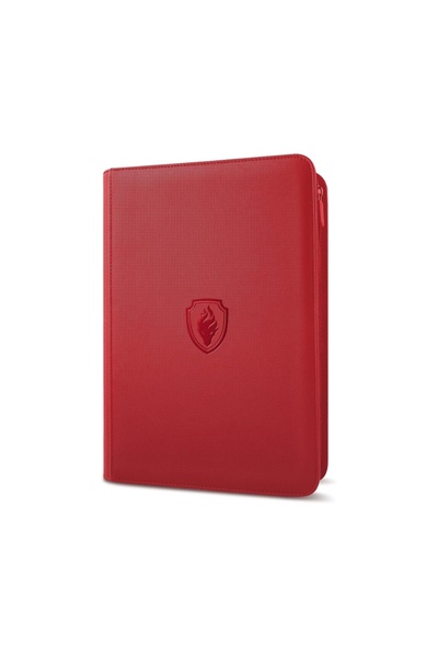 Choice4 Red 9 Pket Trading Card Binder, PU Cover Zipper Card Collection Album...