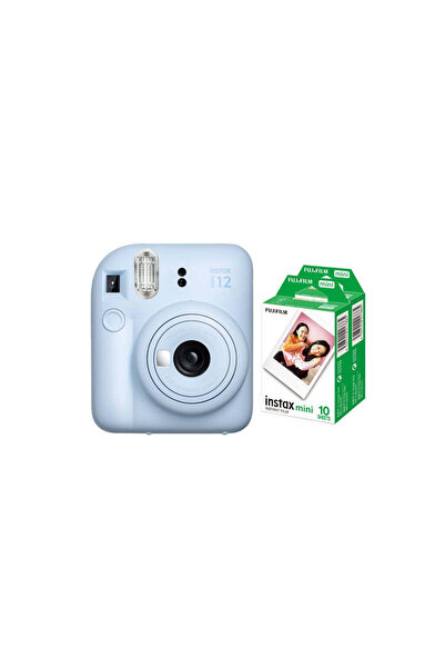 Instax Mini 12 Instant Film Camera Pastel Blue + Pack 20 Film