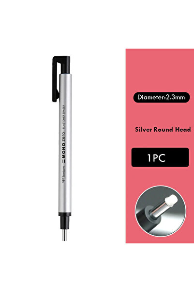 Choice1 Round-Silver Tombow Mono Zero Eraser Precision Tip Pen-Style Mechanic...