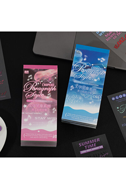 Choice1 كتاب ملصقات PET مقطوعة مسبقًا، ٥٠ ورقة، باللغة الإنجليزية، ملصقات قرط...