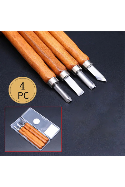 Choice1 4pcs Professional Wood Carving Chisel Set with Carbon Steel Wood Carv...