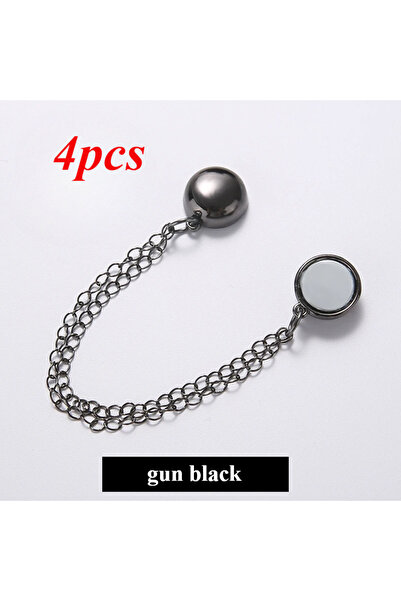 choice2 4pcs gun black Multi-Function Magnetic Clothing Clip with Chain Metal...