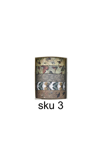 Choice19 240501-3 ٥ لفات/علبة من شريط واشي بنمط حقل جبلي شتوي، يتميز بالزهور ...