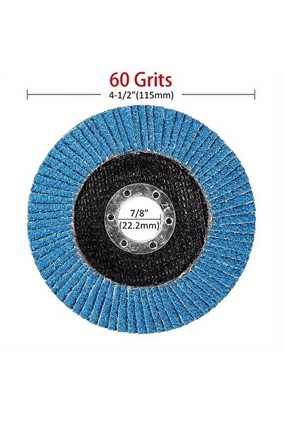 Choice1 قرص صنفرة احترافي واحد، حبيبات 60، مقاس 115 مم (4.5 بوصة)، متوفر بأحج...