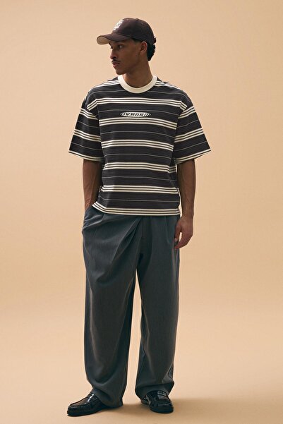 Bershka Kısa kollu boxy fit baskılı tişört