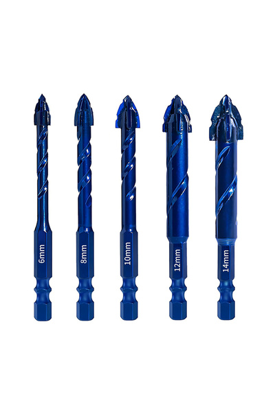 Choice5 5Pcs(6 8 10 12 14mm) Masonry Drill Bit Sets 6-14mm Concrete Drill Bit...