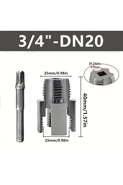 Choice1 For DN20 DN15 DN20 Pipe Threading Tool Hex Shank Mold Internal Extern...