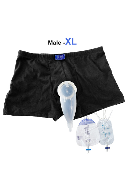 Choice6 حقيبة تجميع البول للرجال مقاس XL، قابل لإعادة الاستخدام، مصنوع من الس...