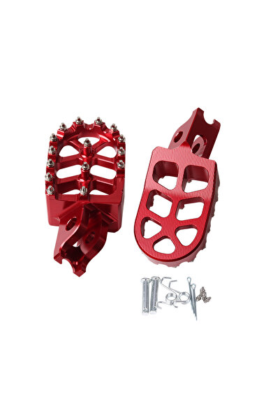 Choice4 مساند أقدام حمراء للدراجات النارية، دواسات، مناسبة لهوندا CR125 CR250...