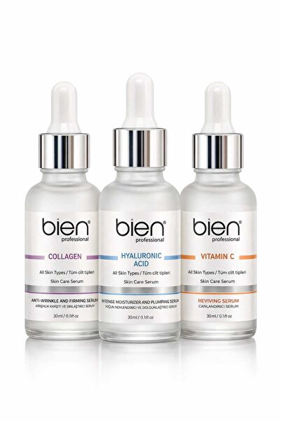 Bien Professional مجموعة العناية بالبشرة المكونة من 3 قطع: سيروم فيتامين سي ا...