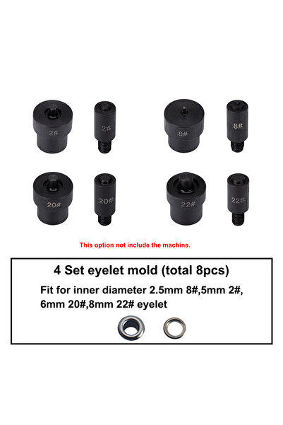 Choice5 قالب عروة B-8 قطع، أداة تركيب أزرار يدوية من WUTA، أداة تثبيت أزرار ك...