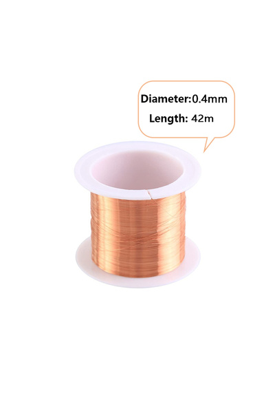 Choice10 لفة واحدة من سلك مغناطيسي مطلي بالمينا، 0.4 مم × 42 م، 0.1-1.5 مم، م...