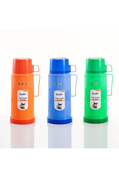 OEM Plastic thermos with mug 0.45 liter, Various Colors