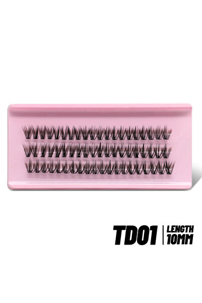 Choice4 TD1 GROINNEYA Lash Clusters Kit Natural Cat Lashes Winged End Eye Elo...