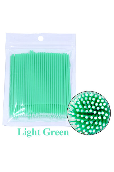 Choice14 light green 100Pcs Eyelash Cleaning Brush Lash Extension Micro Cotto...