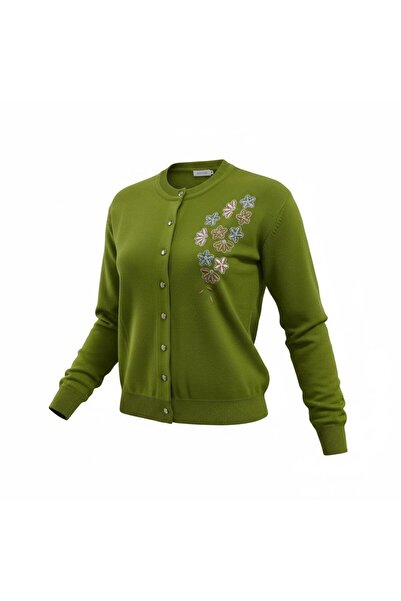 Novalüx nakış çiçekli hırka