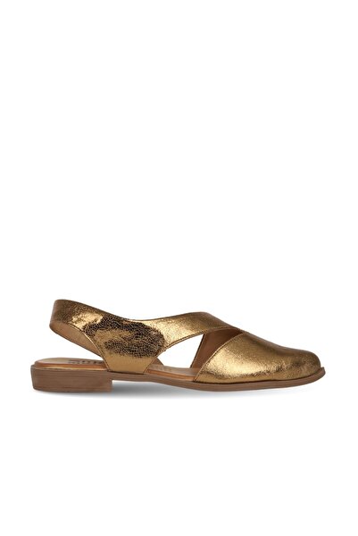 Bueno Shoes Bronze Leather Women's Flat Sandals 01Ws2311