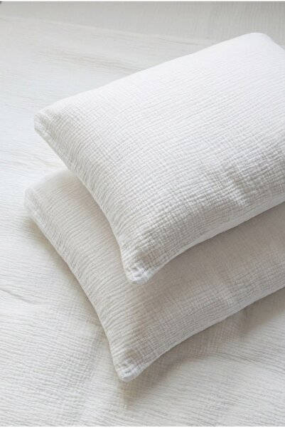 Anne Sesi Bürümcük Müslin 2’li Bebek & Çocuk Yastık Kılıfı Seti 35x45 cm, %10...